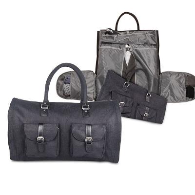 2 In 1 Convertible Carry On Suit Protector Garment Bag Durable Denim Made