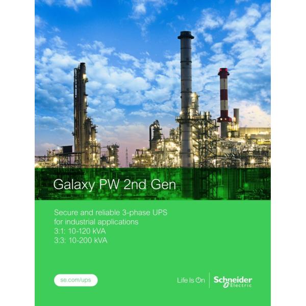 Центр обработки данных APC и оборудование 3 фазы Galaxy PW UPS 2nd Gen 10kVA 3:1 UPS 220VAC 6 Импульс 384VDC