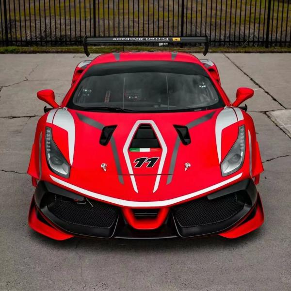 Ferrari 488 Body Kit 488 EVO Style Front Bumper Chin Lip Spoiler