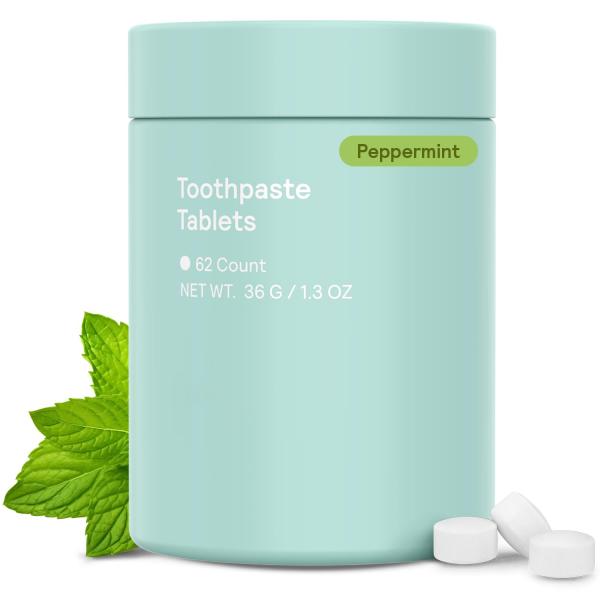 OEM Nano Hydroxyapatite Toothpaste Tablets Without Fluoride Travel Size 62 Count