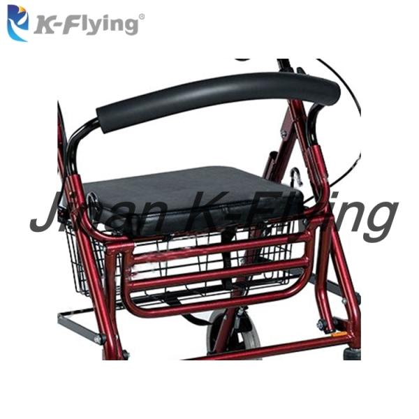 Deluxe Height Adjustable Adult Walker Rollator Folding Metal Aluminum