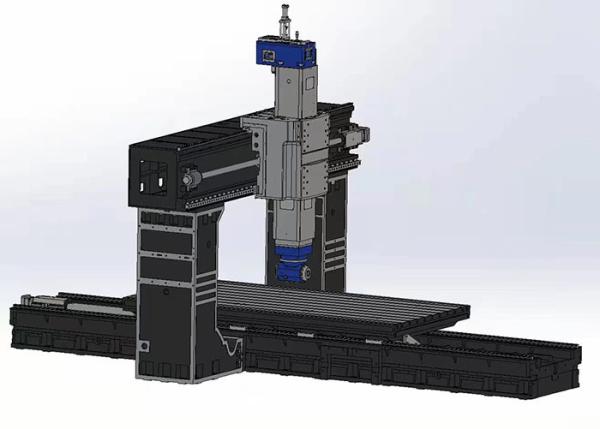 Stable 6000RPM CNC Gantry Machining Center , 4 Axis Double Column Milling Machine