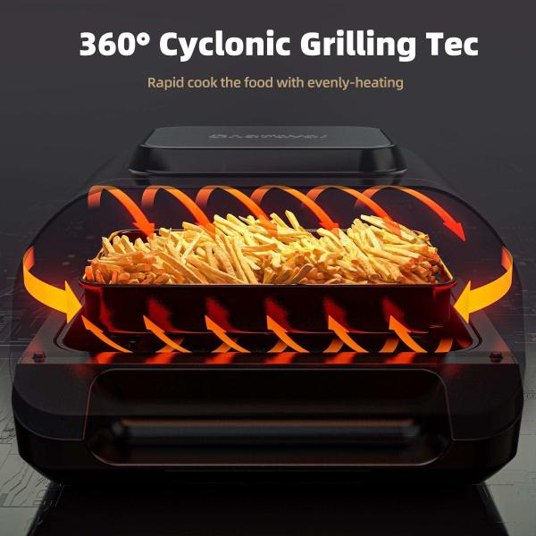 Home Smart 10l 7 In 1 Oil Free Fryer Observation Window Power Xl Air Flyer Fryer Grill