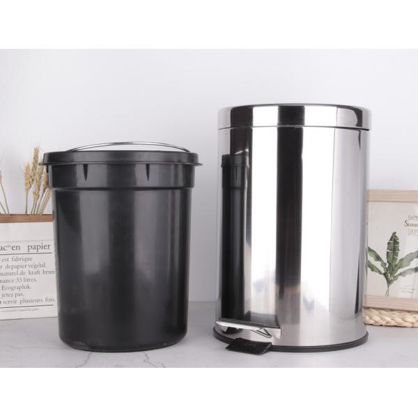 Household Kitchen Indoor Living Room Round Storage Bucket with Lid Stainless Steel Pedal Bucket