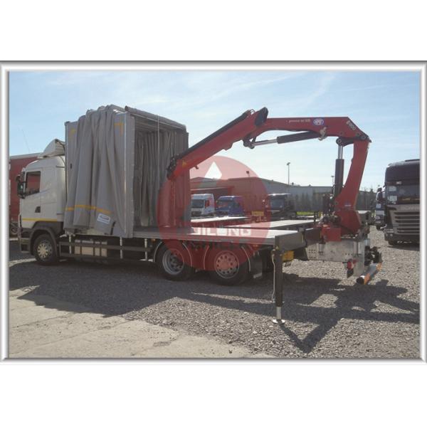 PVC Tarpaulin Curtain Side Trailer , Curtain Side Semi Trailer With Sloping Floor