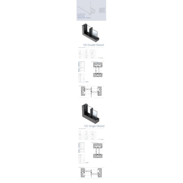 SLEEK 120 series minimalist sliding window