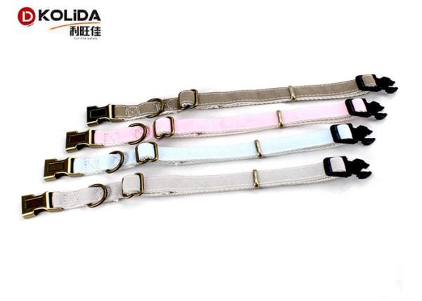 Fashion Pattern Adjustable Dog Collar Plastic Buckle Metal D Ring For Small Medium Pet
