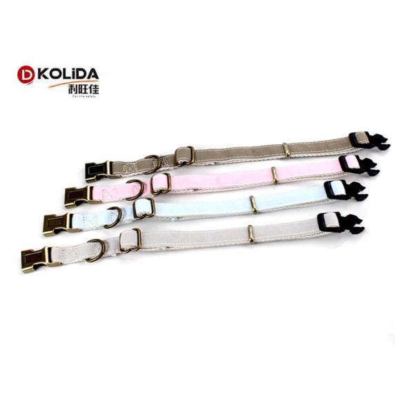 Durable Canvas Adjustable Dog Collar 4 Colors With Harness Belt Traction Rope