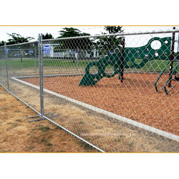 Outdoor Temporary Construction Fence Chain Link Fencing For Construction Protection