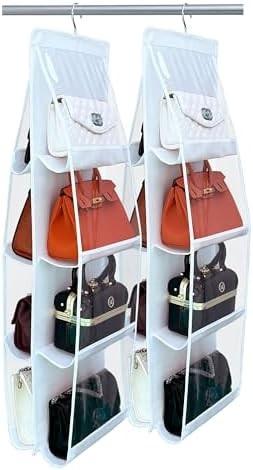 PURSE ORGANIZER - 2 PACK, PURSE HANGER、2024 MODEL、PURSE ORGANIZER FOR CLOSET、THICKEN METAL HOOKS,HAND BAG STORAGE