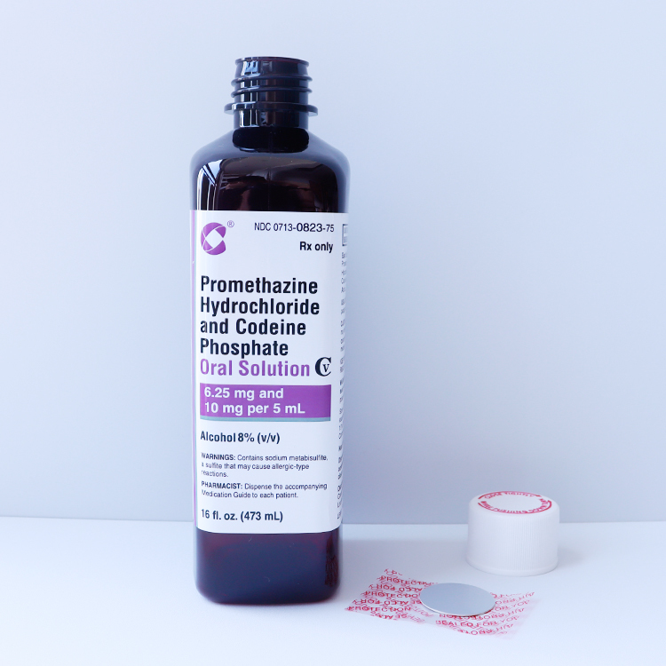 Empty Cough Syrup Bottle