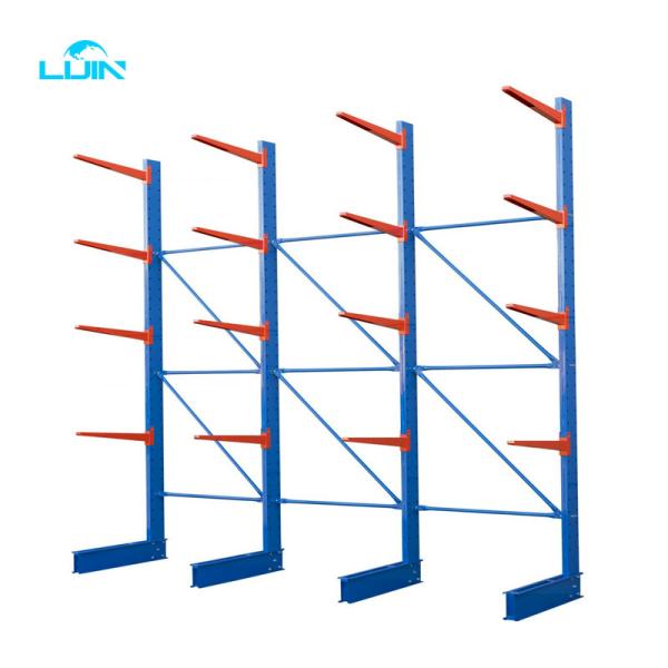 Double Side Metal Lumber Cantilever Steel Rack Warehouse Storage System