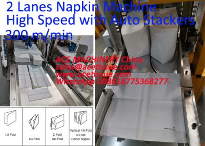 Fully Automatic Paper Napkin Machine With Packaging Machine 2800Pc/Min