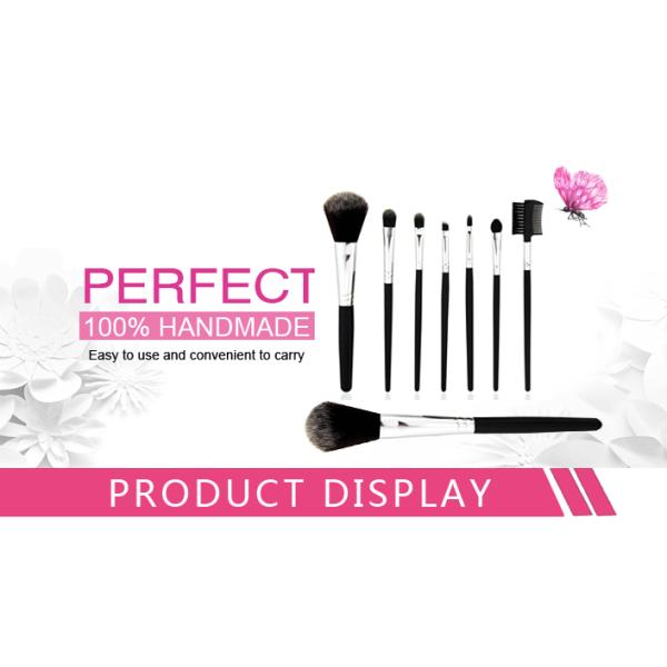 Mineral Makeup Brush Set 200g Red PU Leather Bag Copper Ferrule