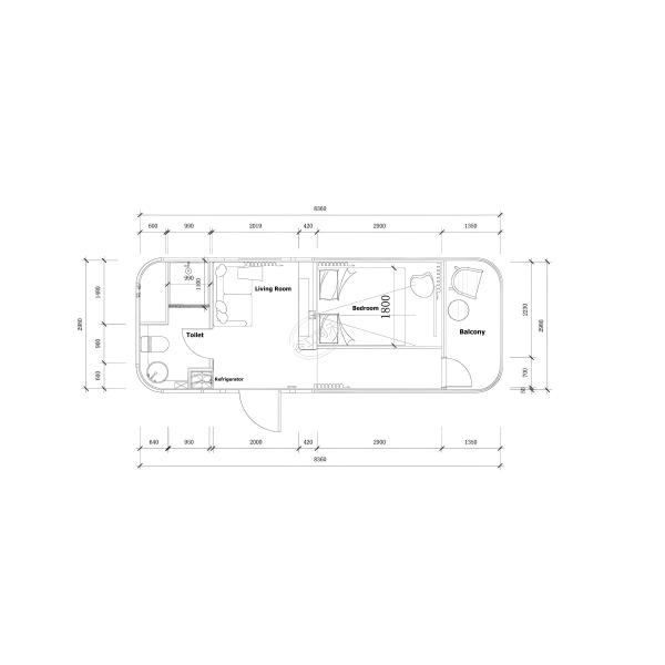 Outdoor Luxury Space Capsule Hotel Prefab Modular Houses with Design