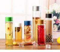 ISO9001 10.5oz à 26.5oz Crystal Glass Bottles Clear For Juice Beverage Cold Brew
