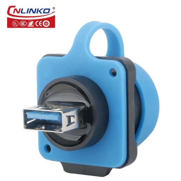 CNLINKO LP20 USB 3.0 ip68 Waterproof Industrial Plastic Dual Wire Connectors