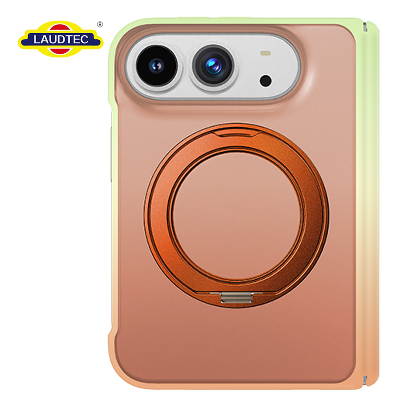 Laudtec Magnetic Phone Case with Rotating Ring Stand, Ultra-Slim Smudge-Resistant, ISO-Certified for iPhone 18 Fold