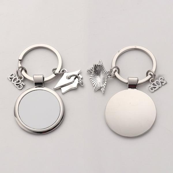 DIY Creative Sublimation Keyring Blanks Personalized Graduation Keychains
