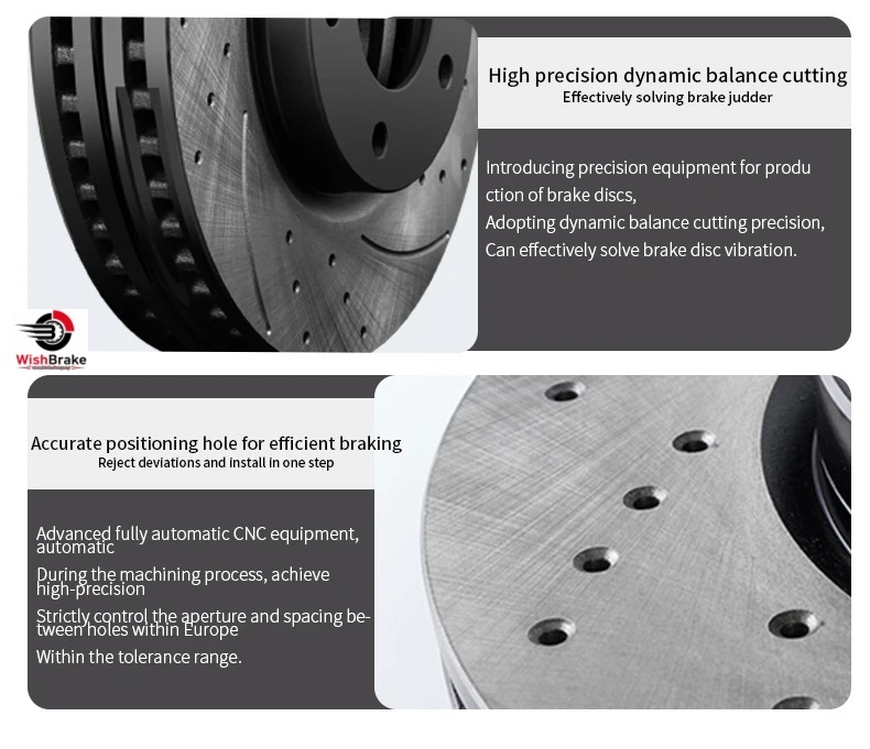 Brake Disc supplier Wholesale drilled and slotted front Brake Disc For Audi Noiseless Resolve Brake Shaking Good Heat Dissipation Auto Parts Car Brake Discs Automotive BRAKE ROTOR