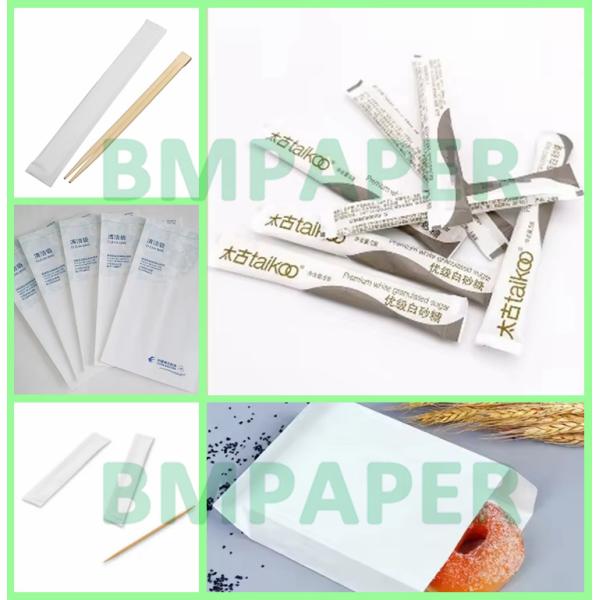 40g+10g PE Coated MG Bleached Kraft Paper For Sugar Bags Food Grade 70 x 100cm
