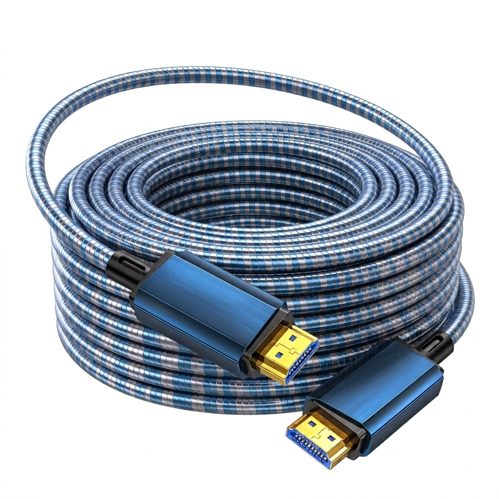 Fiber Optic Video Adapter Cable Metal Armor 8K 60Hz 48Gbps HDMI 2.1 Cable 150M