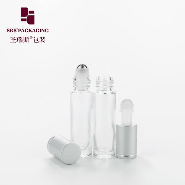 No Leakage Glass 10ml Roller Bottles With Aluminum Cap Steel Ball Custom Decor