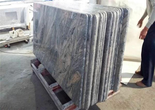 37 X 96 Granite Stone Kitchen Countertops With Bullnose Edges , Grey Color