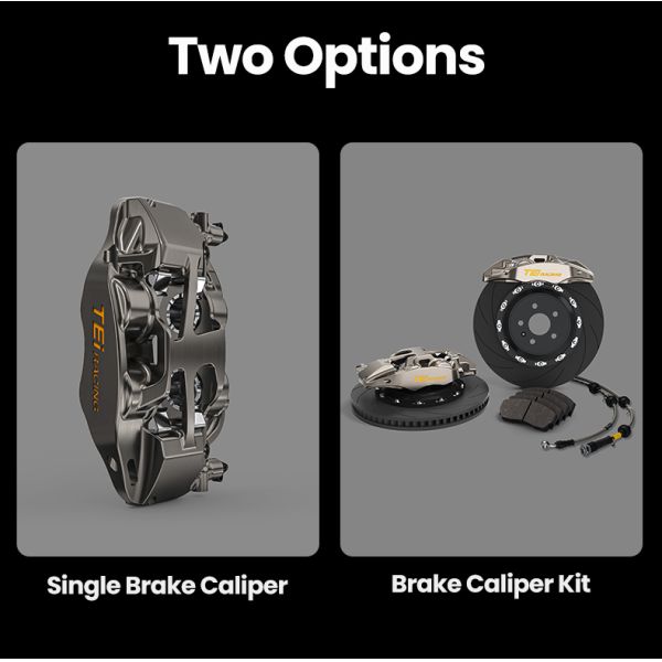 TEI GT40-MONO 4 Piston Brake Caliper 285mm 296mm 330mm Brake Rotor Kit for Audi Rs3 A1 A2 A3 Ford Fiesta ST Hyundai I30 N