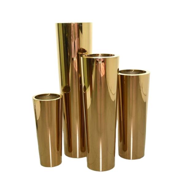 Plantador redondo decorativo do metal de potenciômetros da flor do jardim exterior e interno