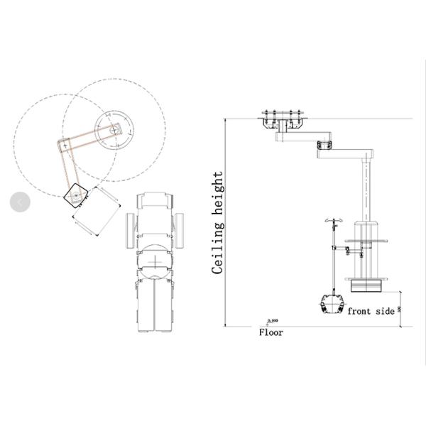Операционной потолка ISO CE рука медицинской привесная одиночная