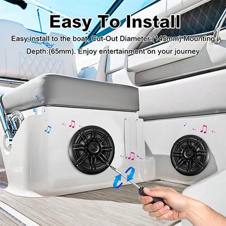 6.5 Inch White Marine Waterproof Speaker for Motorcycle Boat Car ATV UTV RV SPA