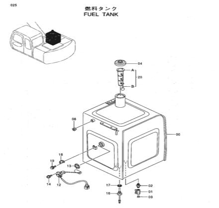 4257128 Floating Fuel Tank Sensor Applied To Hitachi EX200 Excavator Spare Parts