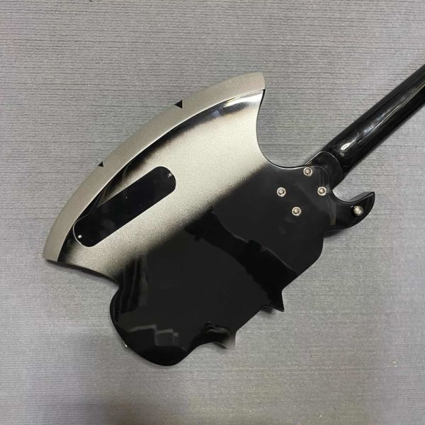 Custom 4 Strings Axe Bass Gene Simmons Electric Guitar Bass Rosewood Fretboard Black