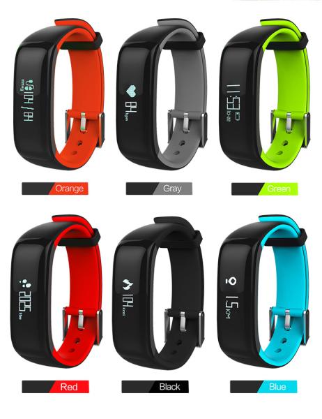 P1 Smartband Watches Blood Pressure Bluetooth Smart Bracelet Heart Rate Monitor Smart Wristband Fitness for iOS Android