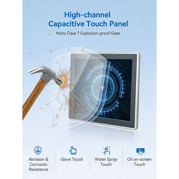 MJK 2026 15.6 Inch 4:3 Capacitive USB Interface LCD Touch Monitor New Waterproof VGA and VESA Hole Mounting