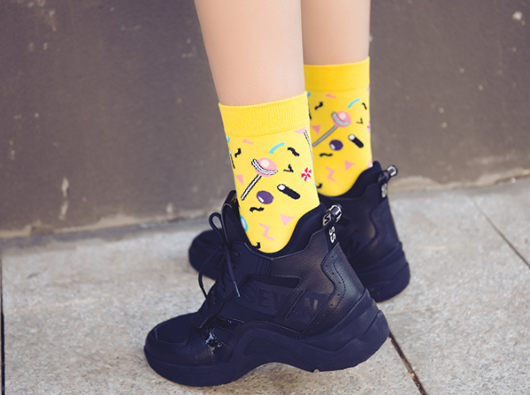 Fashionable Breathable Women's Novelty Socks Lovely Any Pattern Available