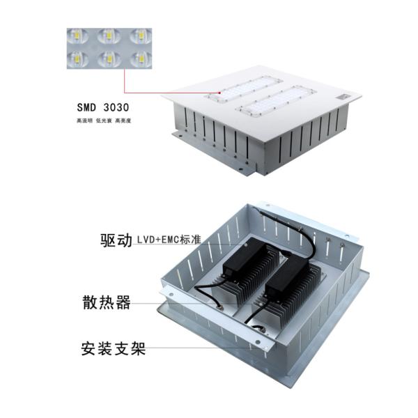 120W 150W 180W Square Outdoor LED Canopy Lights / Gas Station Canopy Lights