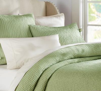 Comfortable Linen Cotton Quilt Sets , Home 3 Pcs Queen Size Quilt Sets