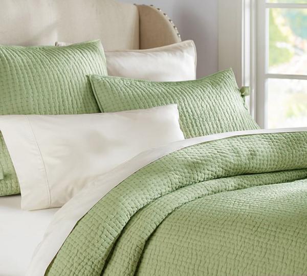 Comfortable Linen Cotton Quilt Sets , Home 3 Pcs Queen Size Quilt Sets