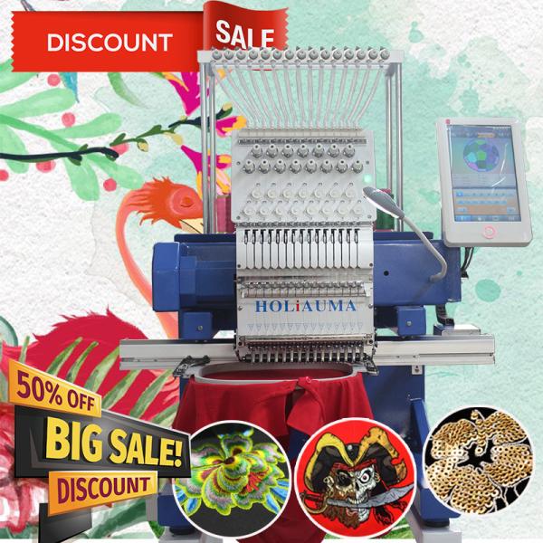 HOLiAUMA single head computerized embroidery machine single head HO1501N 450*650mm embroidery machine for cap t-shirt