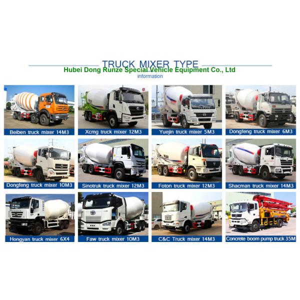 DFAC Concrete Mixer Truck 10 Wheels 12 CBM  6x4 Euro 4 / 5