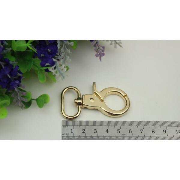 Oval shape eye bolt 26 mm gold metal trigger swivel snap hook for handbag accessories