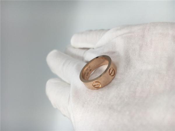 Anel de noivado do amor das mulheres, casamento Rose Gold Ring