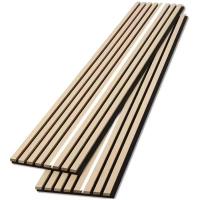 PVC placage MDF PET grille en bois panneau mural acoustique avec des lumières différentes options