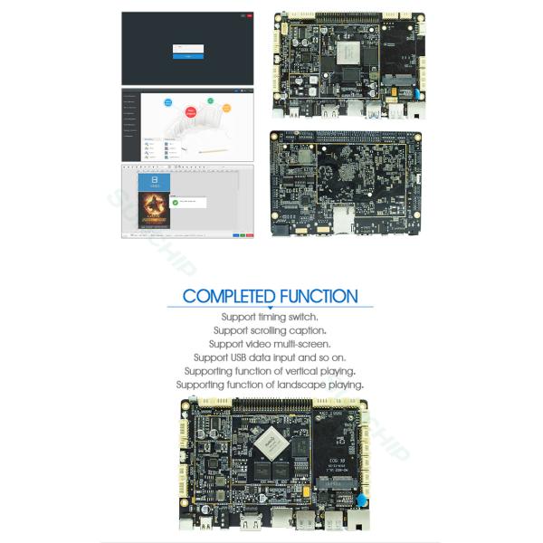Материнская плата Lcd медиа-проигрывателя RK3399 рекламируя дисплей Armboard