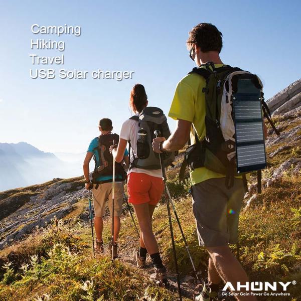 Складной 22w солнечный панель IPX4 водонепроницаемый двойной USB солнечный зарядчик для лагеря поход RV