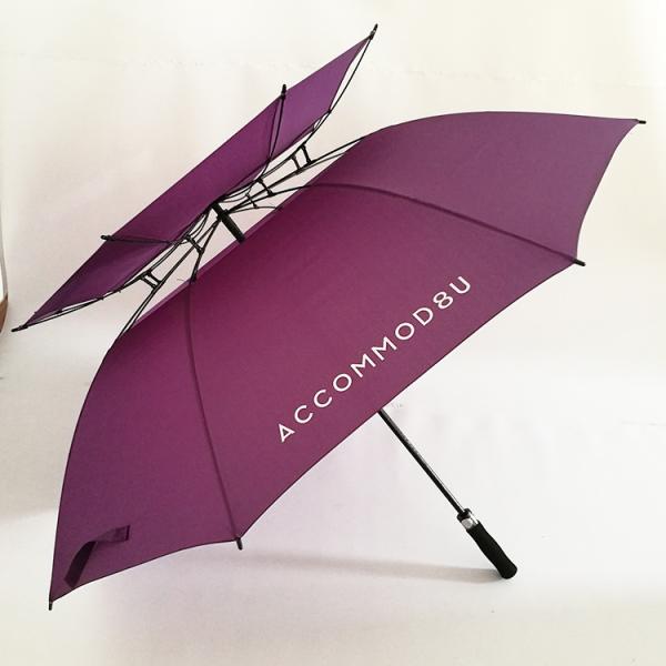 30 Inch Ventilated Golf Umbrella with Logo Printing Double-Layer and Windproof Design