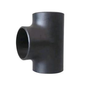 Pure Seamless DIN 2615 Metal Pipe Tee Black Painting 48 Inch 3 Way Tee Fitting