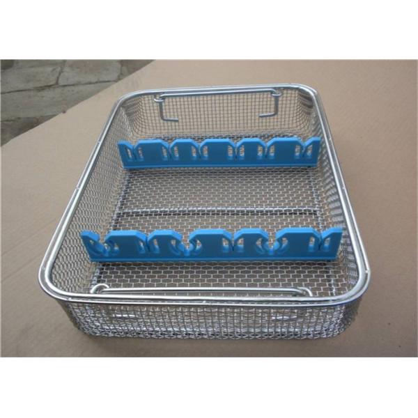 Perforated  Stainless Steel Wire Mesh Baskets For Medical Sterilization 50 - 120mm Width